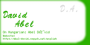 david abel business card